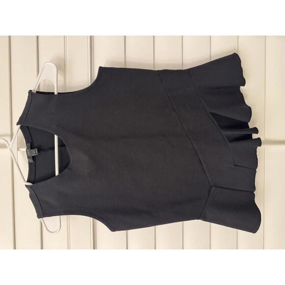 J. Crew Tops - J.Crew black sleeveless peplum top size Small